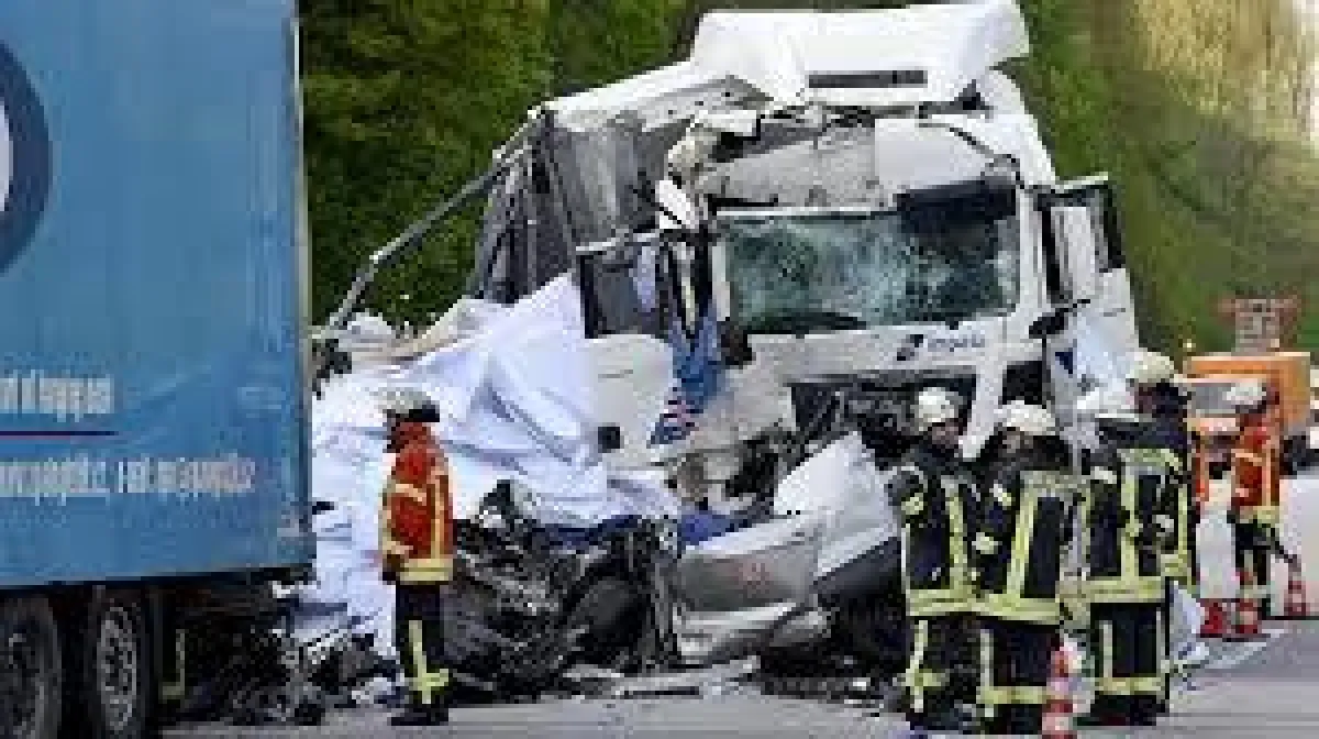 Unfall am Stauende