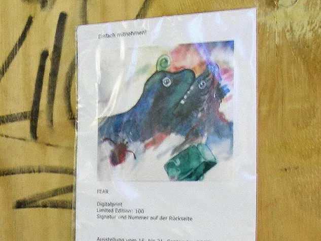 Bild: Miguel Verse verschenkt Kunst an Essener Passanten