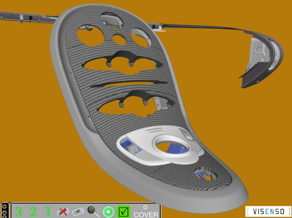 Abb. Simulation der Mittelkonsole des Bugatti Veyron