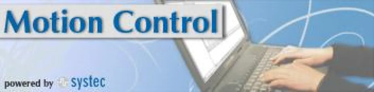 Mit diesem Banner wirbt die Systec GmbH für die Gruppe Motion Control.