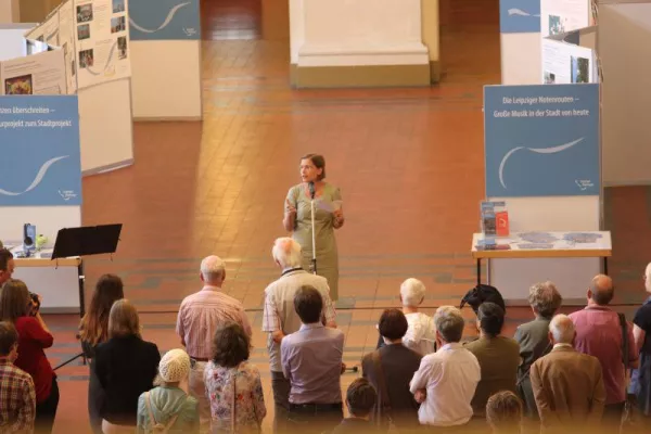 Bild: Ausstellung: "Leipziger Notenspur – Musik bewegt die Stadt" im Neuen Rathaus Leipzig