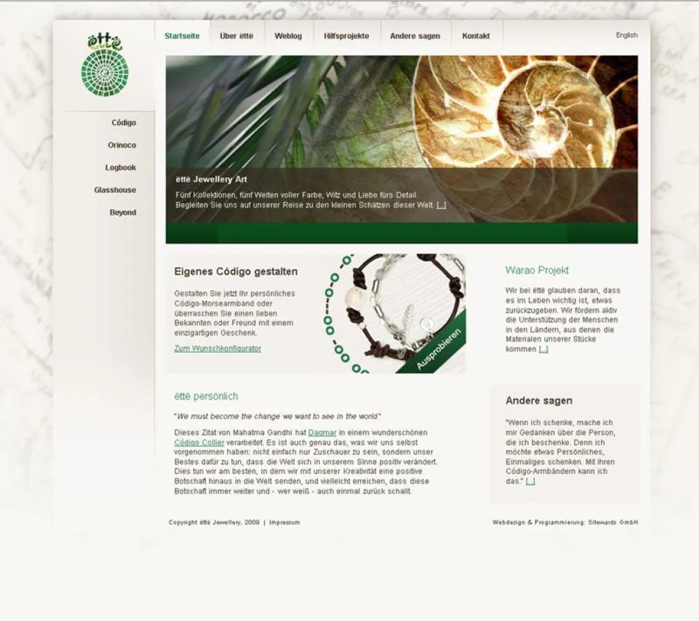 ette Jewellery Art - handgemachter Modeschmuck aus echten Perlen und Farbedelsteinen