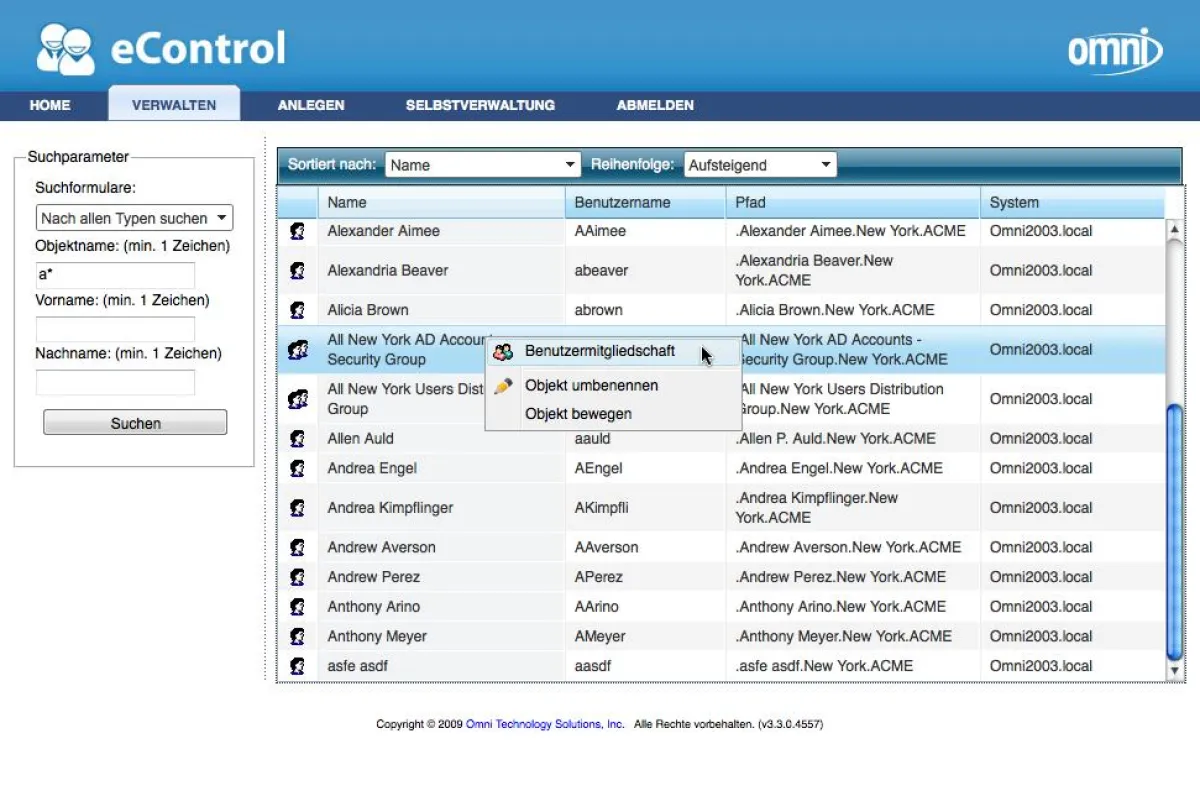 eControl - Identitiy Management als SaaS