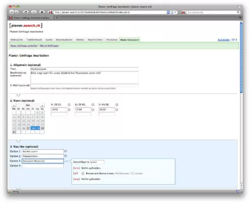 Bild: Termin planen leicht gemacht dank search.ch