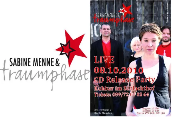 Bild: Sabine Menne "Ohne Schminke"- das erste Album ihrer Band Traumphase ab 08.10.10