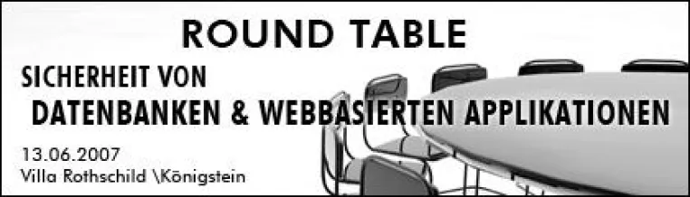 Bild: Round Table: Sicherheit von Datenbanken & webbasierten Applikationen