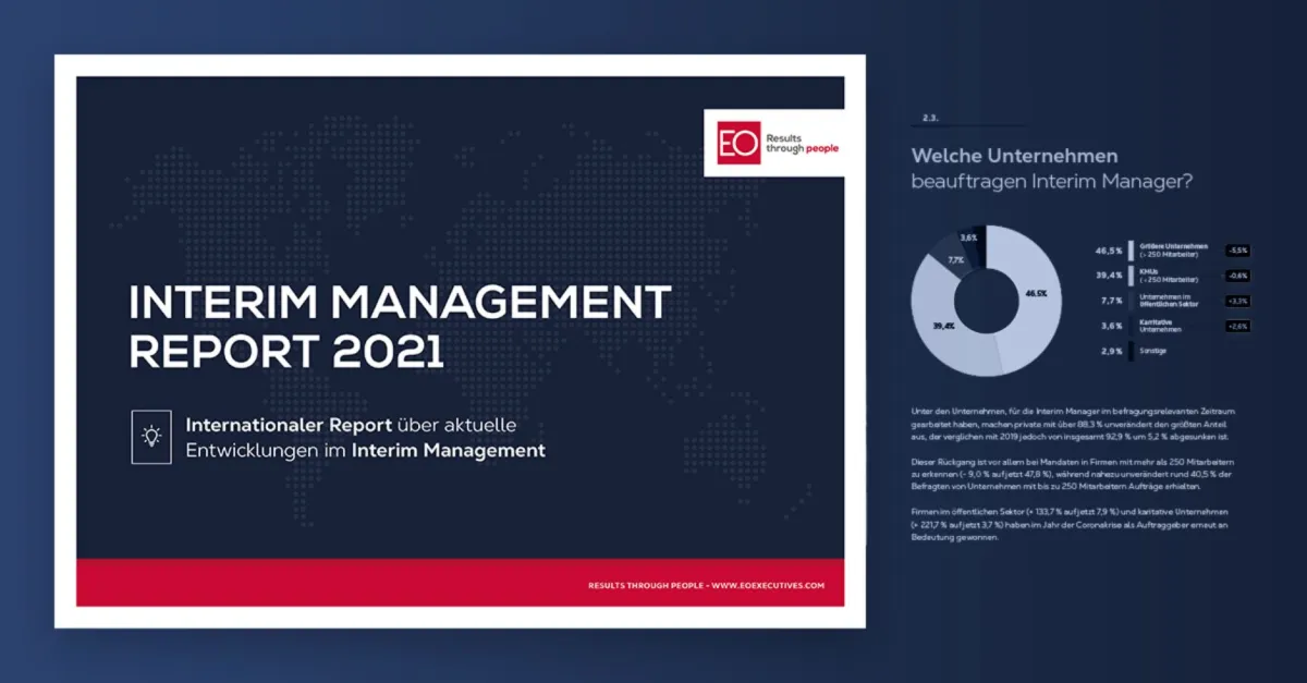 Der Interim Management Report 2021 von EO Executives – Results through people