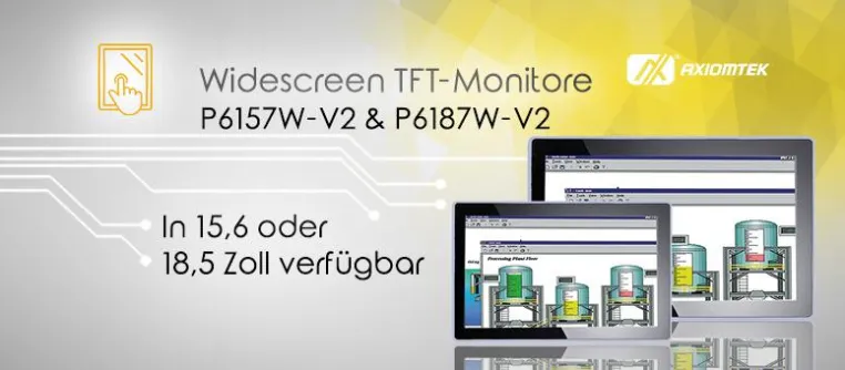Bild: AXIOMTEKs Industrielle 10,4- und 19-Zoll-Touch-Monitore – P6101 und P6191