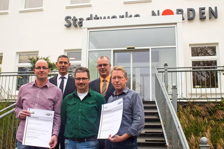 Bild: Bestnoten für Stadtwerke Norden bei Überprüfung des technischen Sicherheitsmanagements