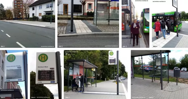 Bushaltestellen im öffentlichen Verkehrsraum - oft nicht barrierefrei Bild: Bushaltestellen im öffentlichen Verkehrsraum - oft nicht barrierefrei
