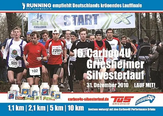 Bild: Jahresabschluss in der Lauf- und Triathlonhochburg – Der Carboo4U Griesheimer Silvesterlauf am 31.12. 2010
