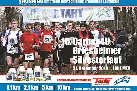 Jahresabschluss in der Lauf- und Triathlonhochburg – Der Carboo4U Griesheimer Silvesterlauf am 31.12. 2010 Bild: Jahresabschluss in der Lauf- und Triathlonhochburg – Der Carboo4U Griesheimer Silvesterlauf am 31.12. 2010