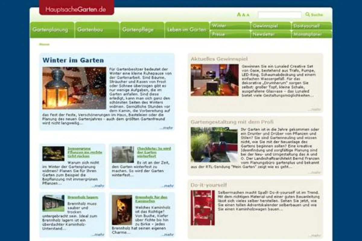 HauptsacheGarten.de inspiriert für die Winterzeit.