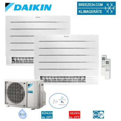 Bild: DAIKIN Klimaanlagen Set CVXM20A + FVXM25A Truhengerät Perfera + 2MXM40N für 2 Zimmer mit 20 & 25 m²