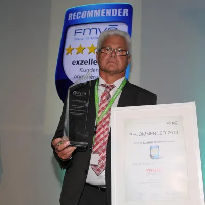 muki gewinnt Recommender-Award für exzellente Kundenorientierung Bild: muki gewinnt Recommender-Award für exzellente Kundenorientierung