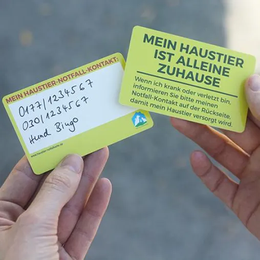 Bild: Haustier Notfallkarte: im Notfall abgesichert sein