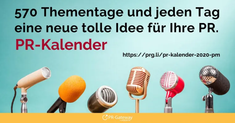 Bild: PR-Kalender - der perfekte Jahres-Begleiter für die Pressearbeit
