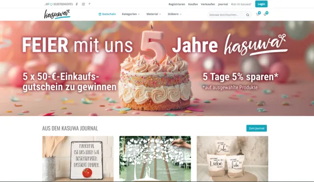 Bild: 5 Jahre DIY-Marktplatz kasuwa - die größte deutsche Plattform für Selbstgemachtes ist auf einem guten Weg