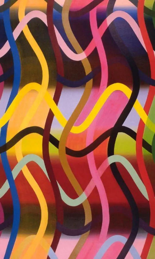 B 304, Acryl auf Leinwand, 280x160 cm, entstanden 2004.