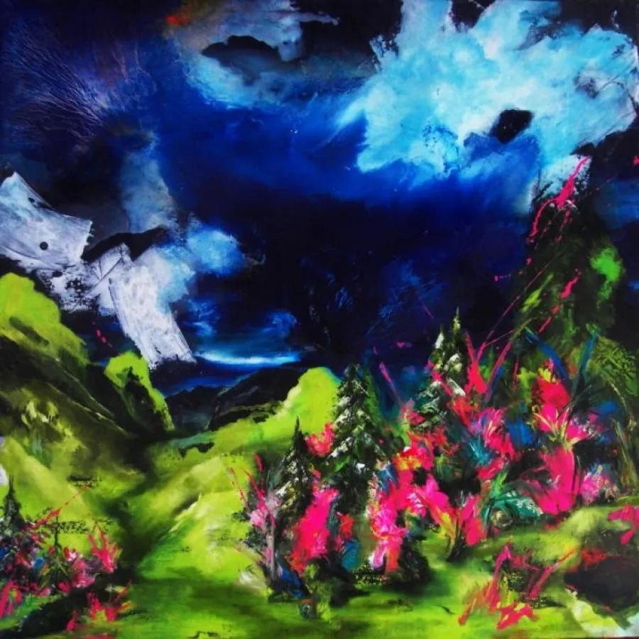 o.T., 2010, 150 x 150 cm, Mischtechnik auf Leinwand