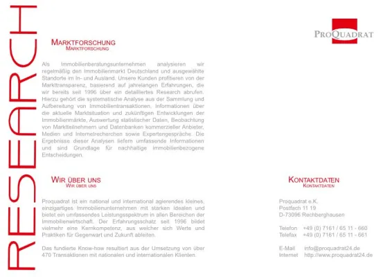 Bild: Research Proquadrat - Immobilienmarkt Frankfurt 2011