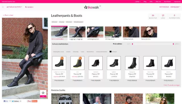 Bild: Neue Fashion-Community likewalk.com zeigt Outfits und Produktempfehlungen zum Nachstylen