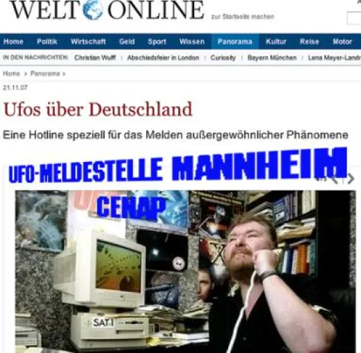Bild: Krude UFO-Geschichten in der Welt – die deutschen Medien setzten auf die Karte ´Zurückhaltung´