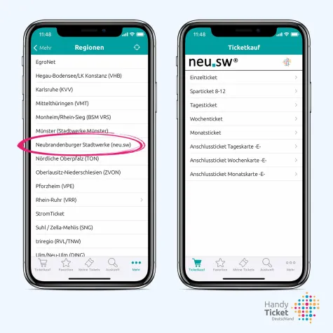 Bild: Neubrandenburger Verkehrsbetriebe sind neuer Partner von HandyTicket Deutschland