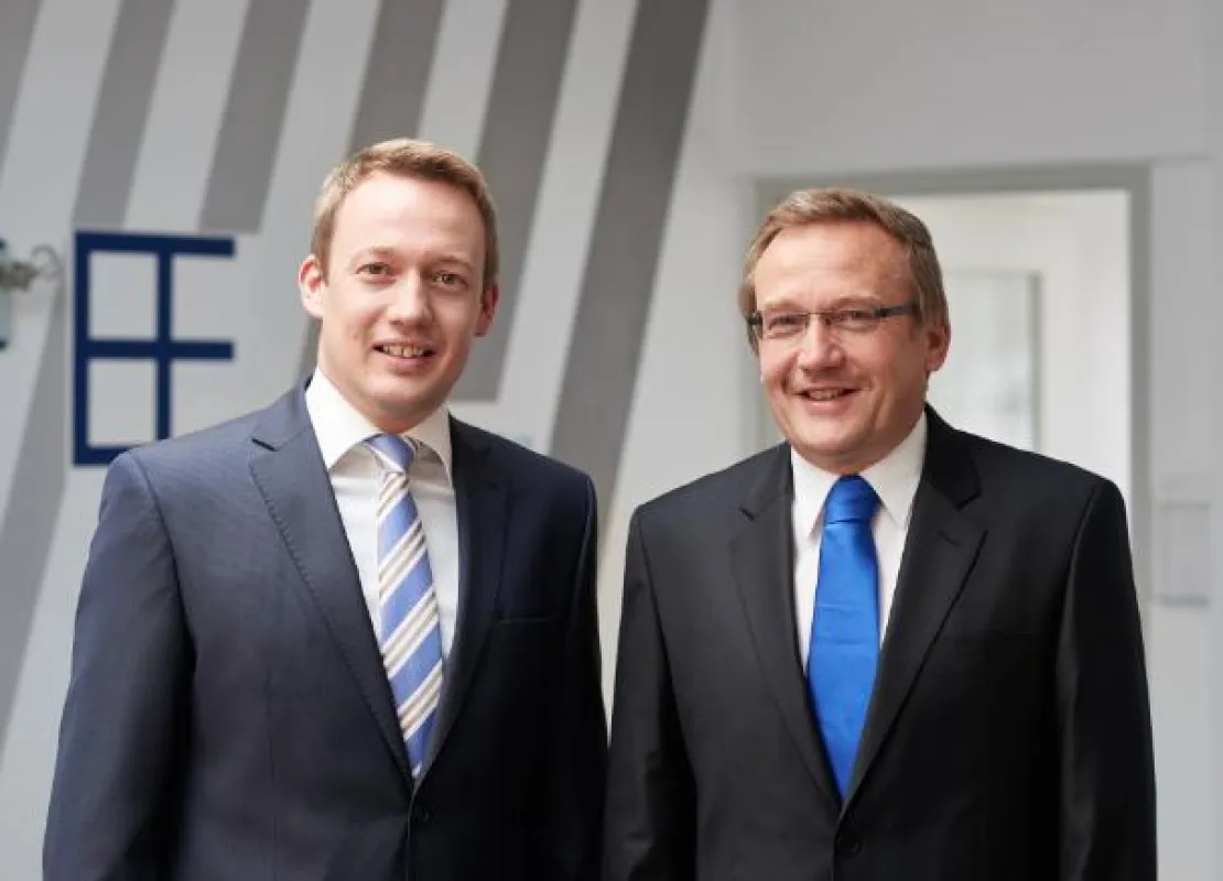 Firmengründer und CEO Peter King mit seinem Stellvertreter und Sohn Nico King