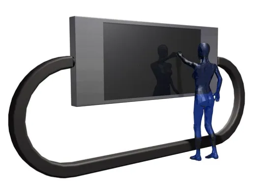 Bild: 82" vandalismussicherer Touchscreen