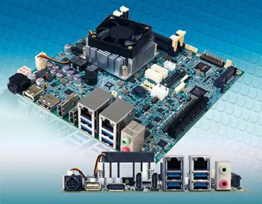 Bild: Mini-ITX Board mit AMD R-Serie SOC und HD 10000 Grafik