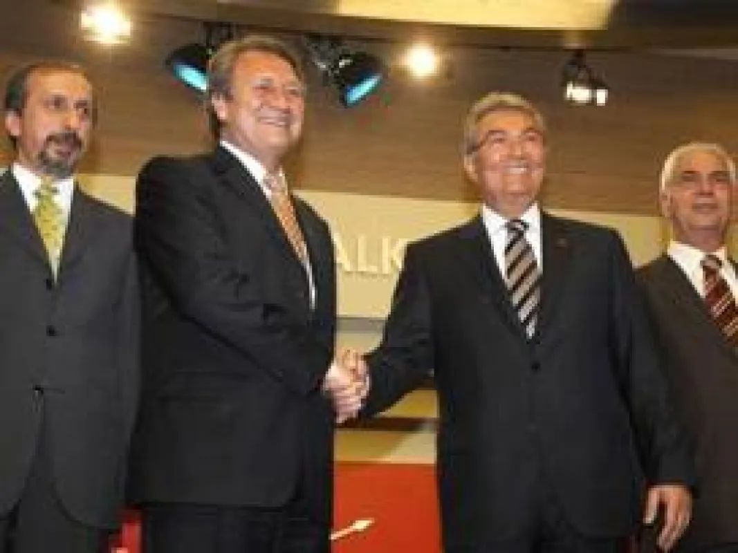 CHP-Vorsitzender Deniz Baykal und DSP-Vorsitzender Zeki Sezer