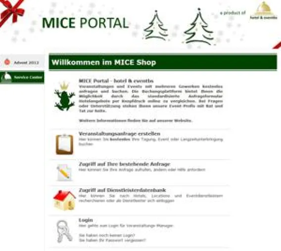 MICE Portal launcht neue Datenbank Bild: MICE Portal launcht neue Datenbank