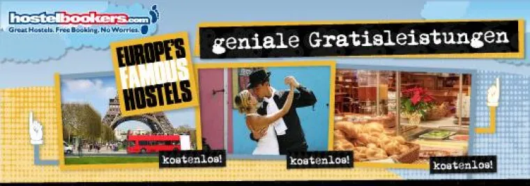 Bild: Gratisleistungen bei den besten Hostels in Europa dank HostelBookers