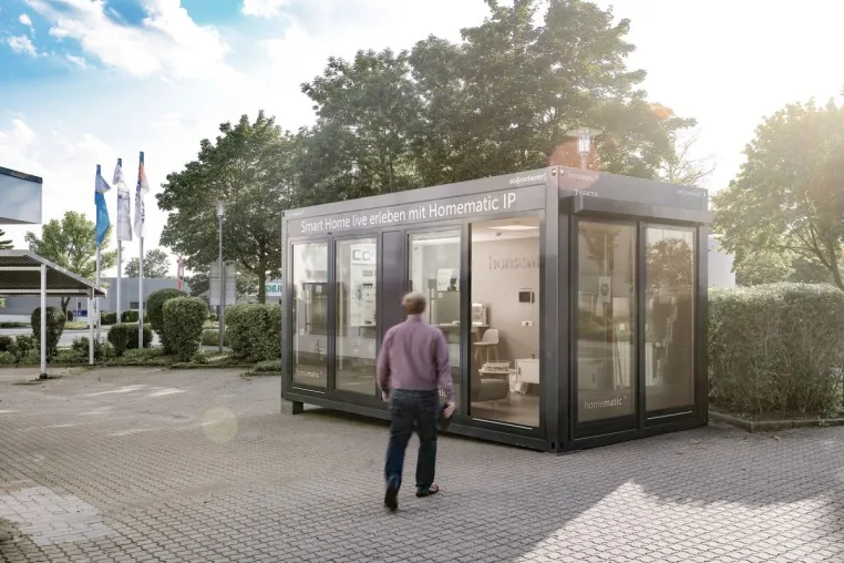 Bild: Homematic IP auf Tour im mobilen Messekonzept von ELA Container
