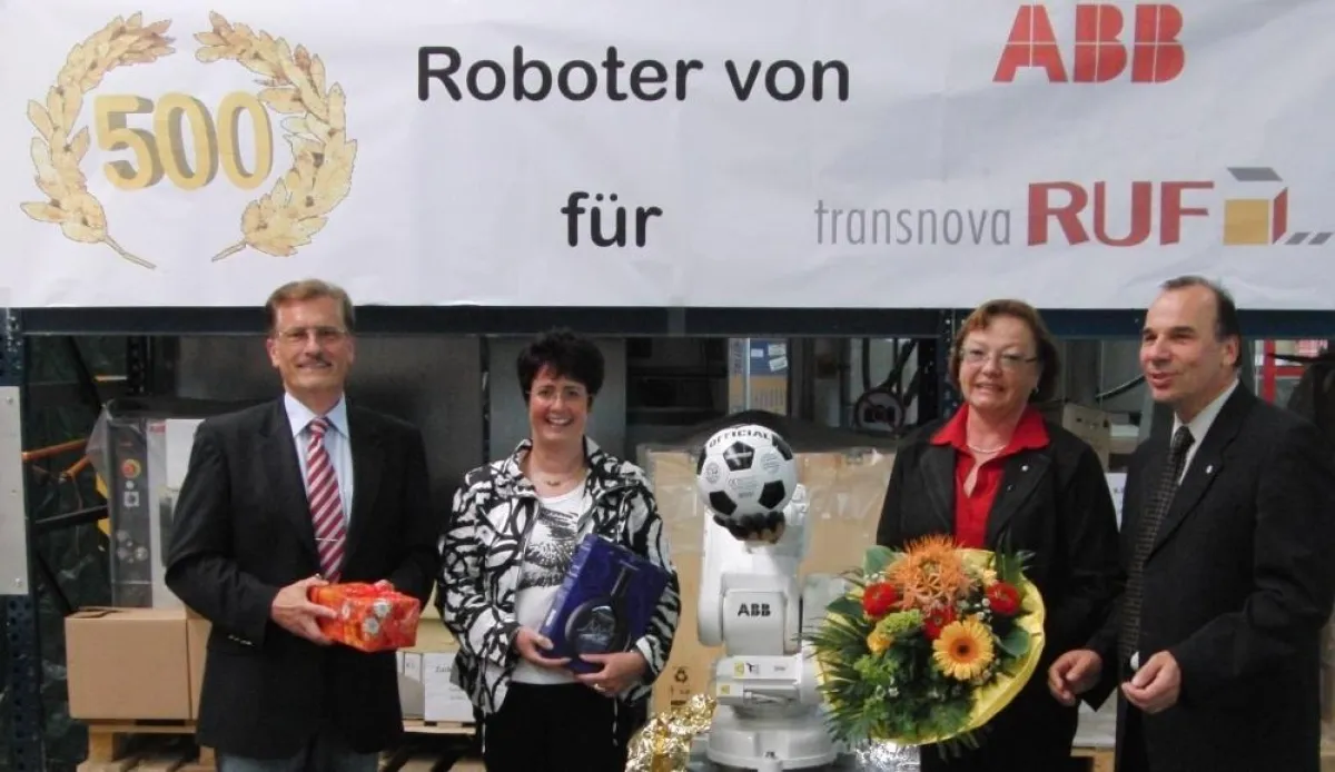 Jubiläum: Transnova-RUF verbaute den 500. Roboter von ABB