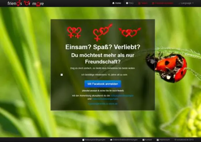 Bild: Friends-or-more.de – das „Bang with friends“ mit Herz