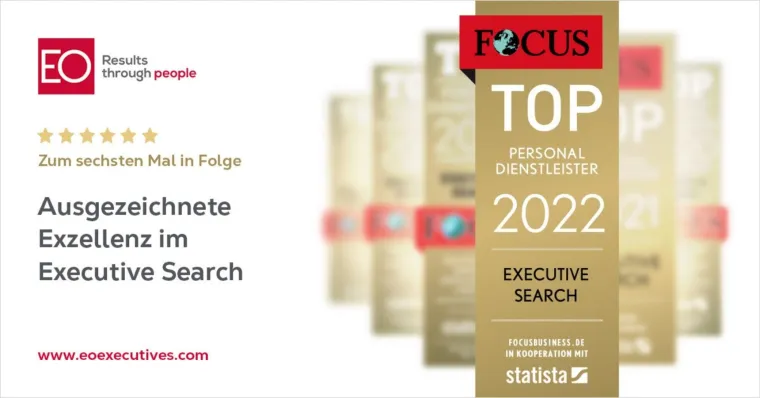 Bild: EO Executives erneut ausgezeichnet als Top Personalberatung im Executive Search