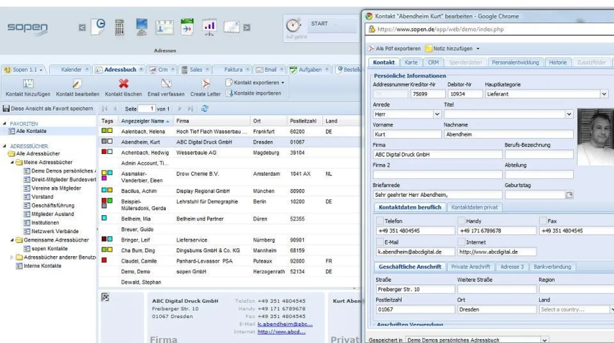 sopenVerband Mitgliederkontakte