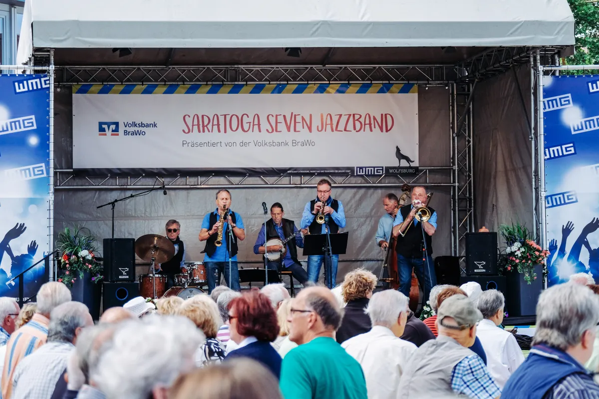 Jazz & more mit der Saratoga Seven Jazzband 2018 (© WMG Wolfsburg, Foto: Janina Snatzke)