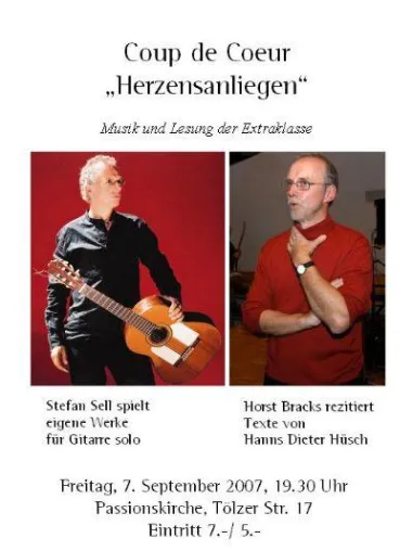 Bild: Coup de coer - Herzensanliegen extravaganzas for guitar in der Passionskirche