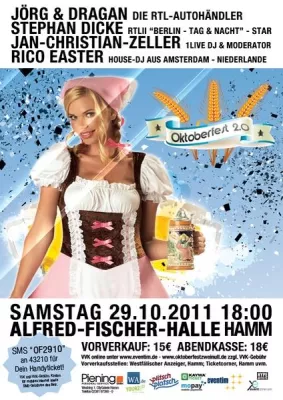 Bild: Am 29. Oktober´11 das junge Oktoberfest 2.0 in Hamm mit Schlagerstar Stephan Dicke