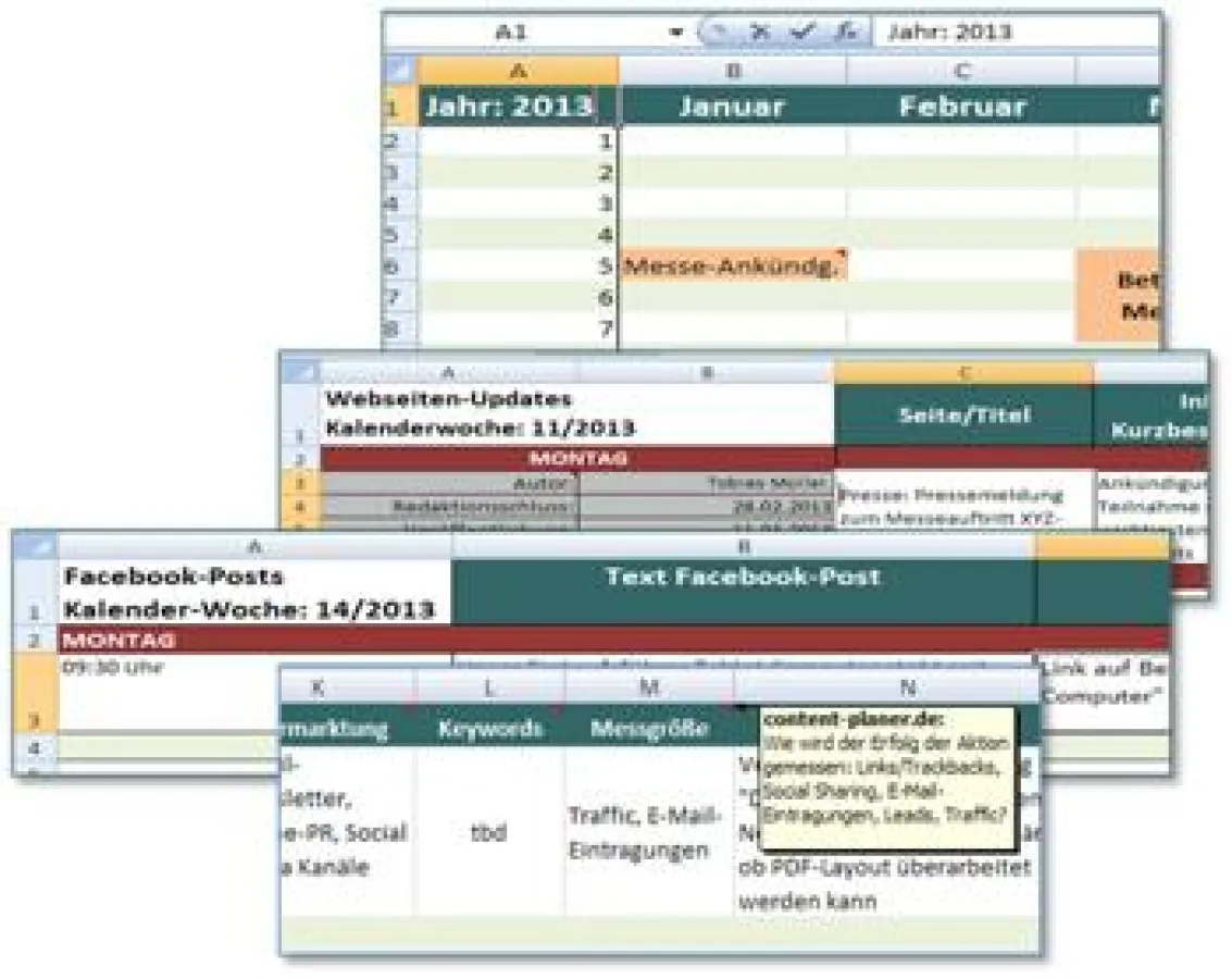 Content Planer Vorlage: Kostenloser Download als Excel-Datei