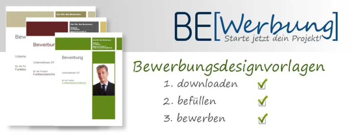 Professionelle Bewerbungsvorlagen zum Sofort-Download