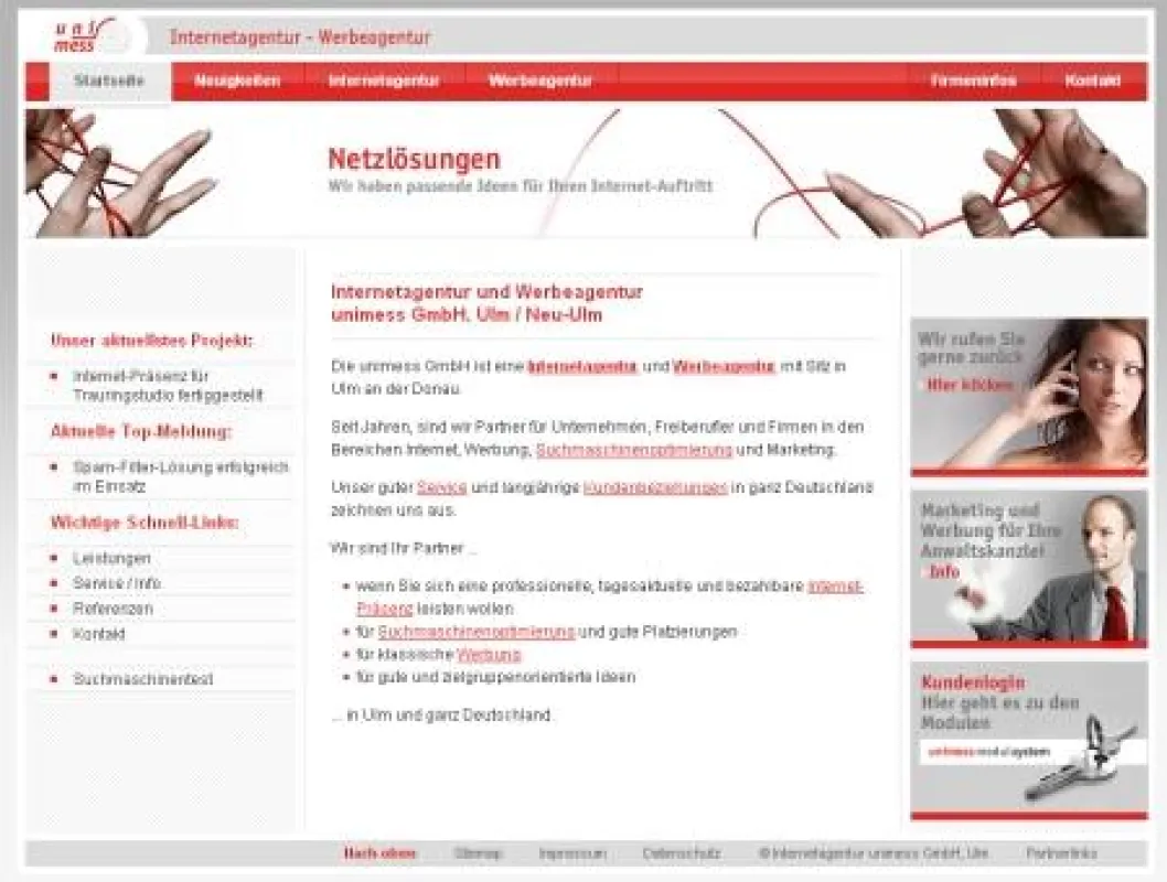 Internetagentur / Werbeagentur unimess GmbH, Ulm