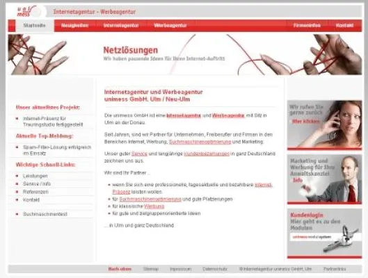 Bild: Internetagentur unimess GmbH mit neuer Internet-Präsenz