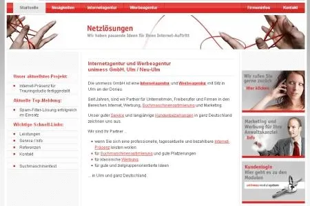 Internetagentur unimess GmbH mit neuer Internet-Präsenz Bild: Internetagentur unimess GmbH mit neuer Internet-Präsenz