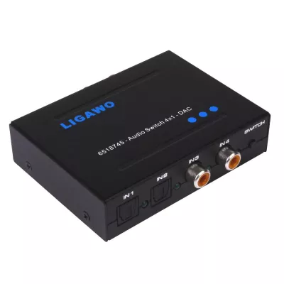 Bild: Vielseitig: Der Ligawo 6518745 4x1 Audio Switch mit Digital zu Analog-Konverter