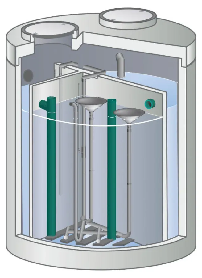 Alle drei Behandlungsschritte sind bei der Kompaktanlage NeutraClear C1400 in einem Bauwerk vereint.