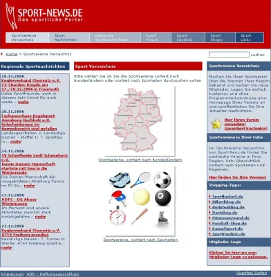 Bild: Web 2.0 Sportportal verbindet Sportler und Vereine